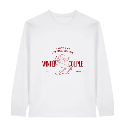 "WINTER COUPLE CLUB" WHITE LONGSLEEVE