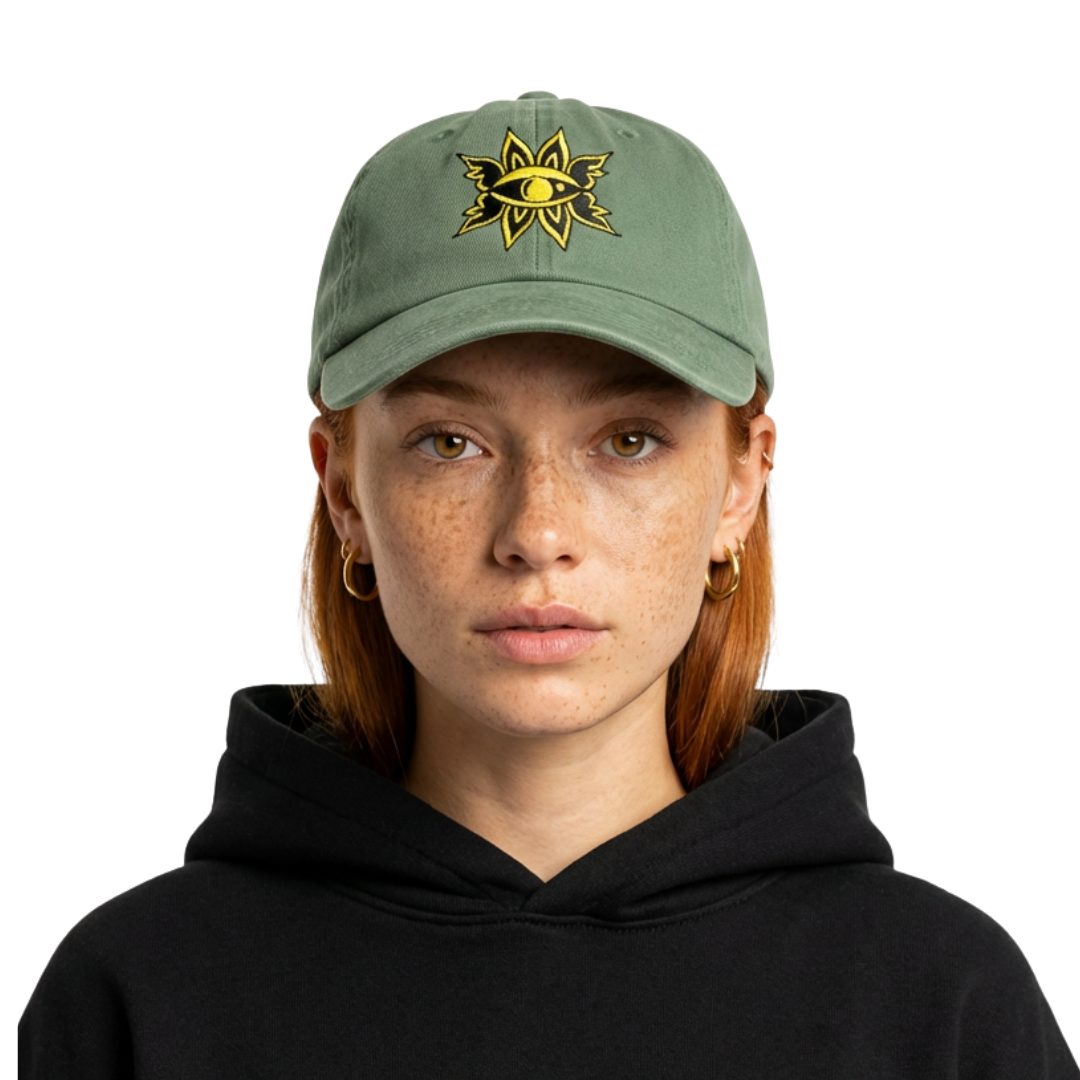 "EYES ON YOU" GREEN DAD CAP