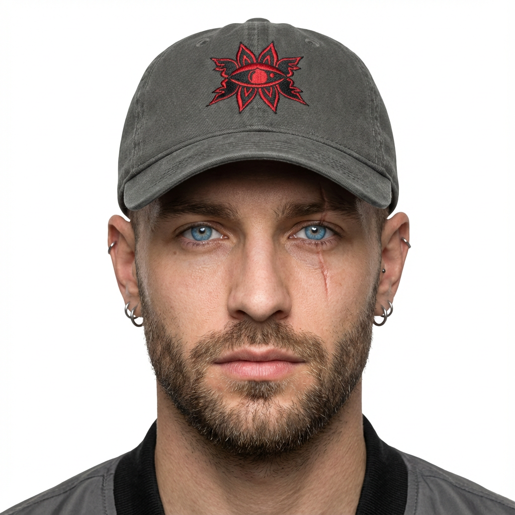 "EYES ON YOU" GREY DAD CAP