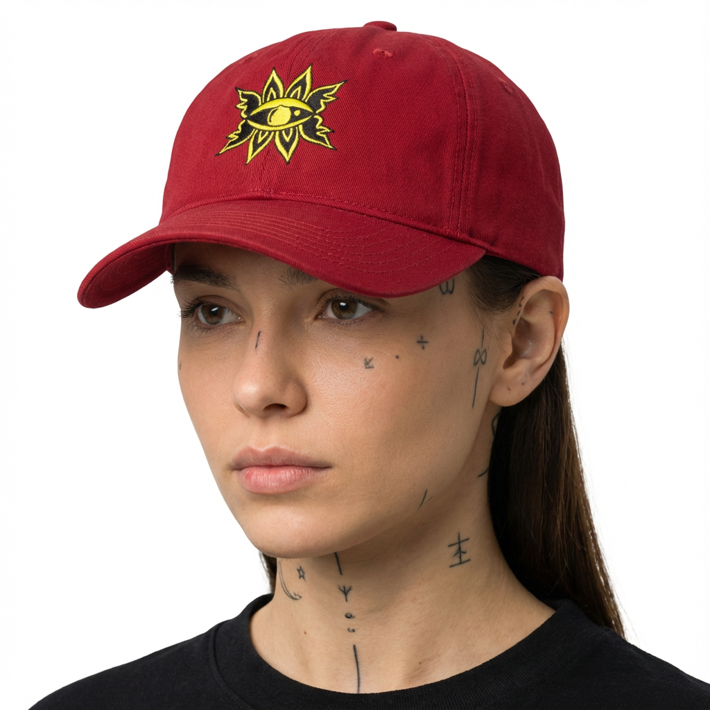 "EYES ON YOU" RACING RED DAD CAP
